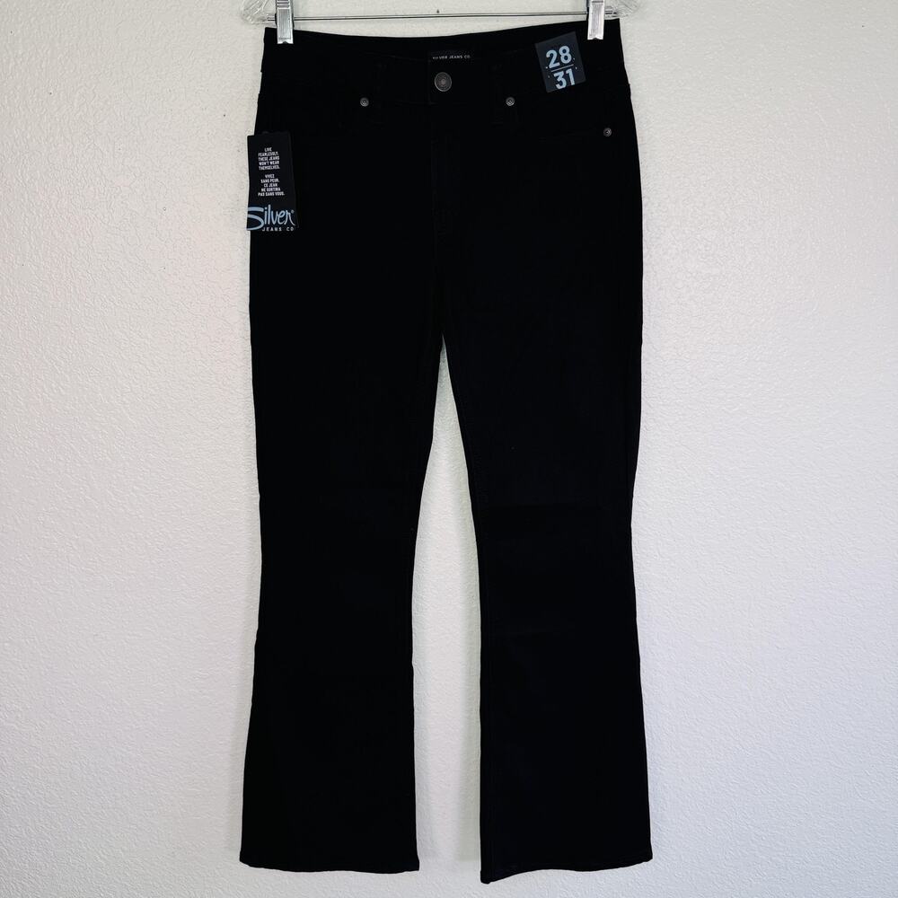 Silver Jeans Co Suki Bootcut Jeans Womens 28 X 31 Black Denim Stretch NEW $72